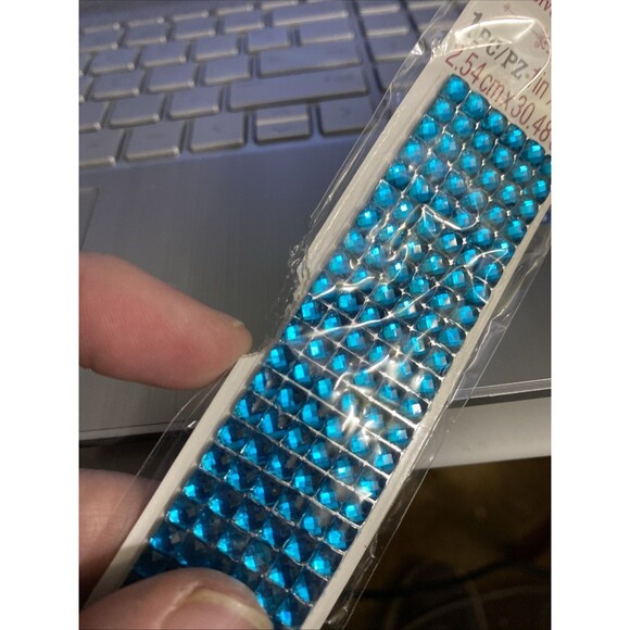 Darice SAPPHIRE Adhesive Acrylic Gems 1 X 12" Embellishments NEW GEMZ04 Lot of 2 - Picture 2 of 8